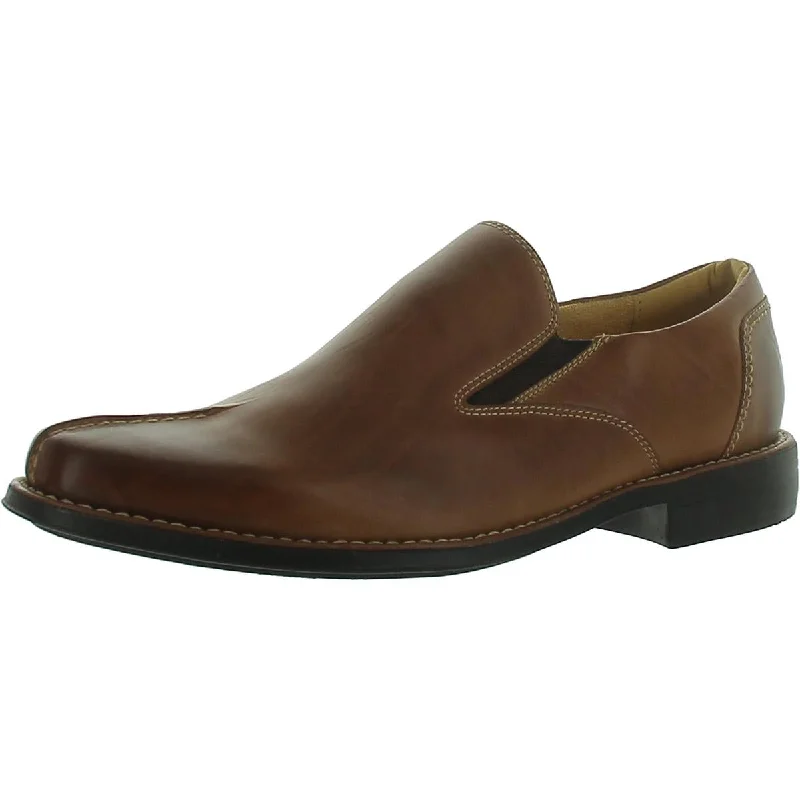 Sandro Moscoloni Mens Leather Square Toe Loafers