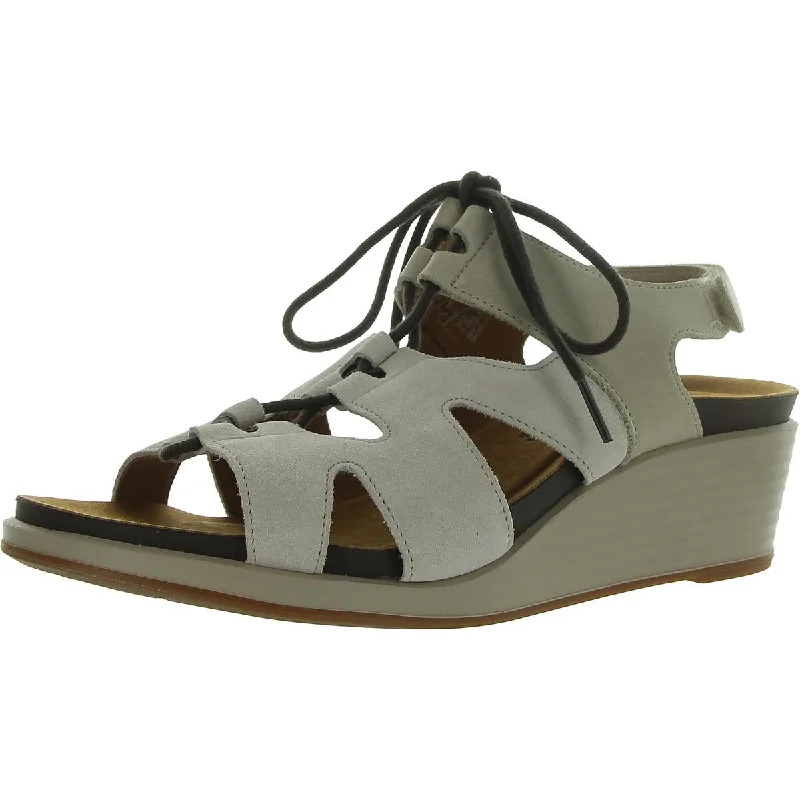 SAS Womens Leather Adjustable Wedge Sandals