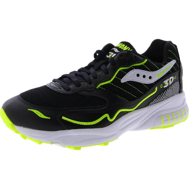 Saucony Mens 3D Grid Hurricane Leather Workout Running & Training Shoes