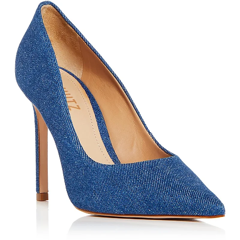 Schutz Womens Lou  Denim Pointed Toe Pumps