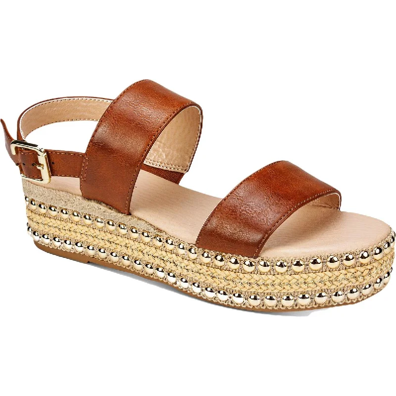 Seven Dials Womens Berenice Faux Leather Espadrille Slingback Sandals