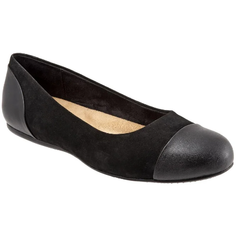 SoftWalk Womens Sonoma Leather Slip On Ballet Flats