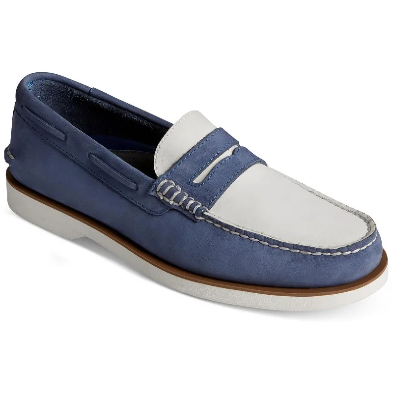 Sperry Mens A/O Penny DS Suede Colorblock Loafers