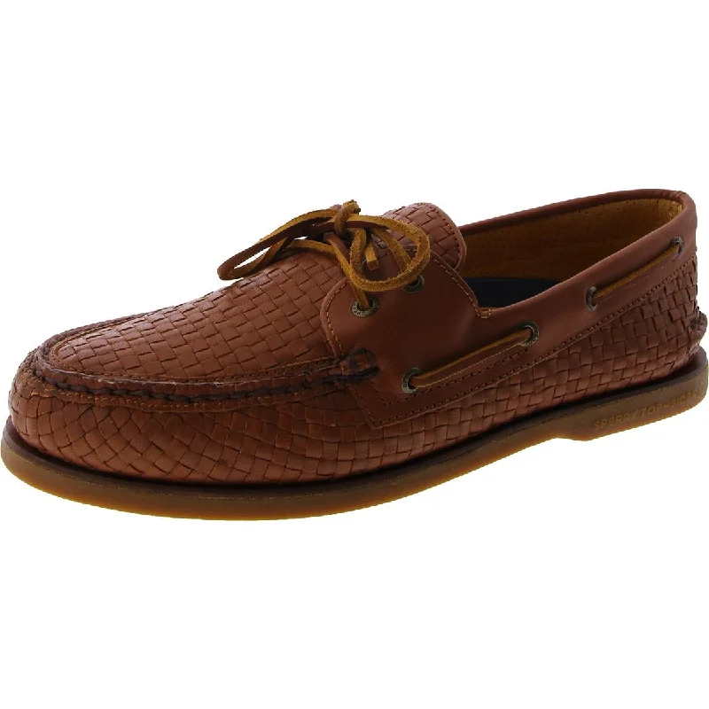 Sperry Mens Leather Woven Loafers