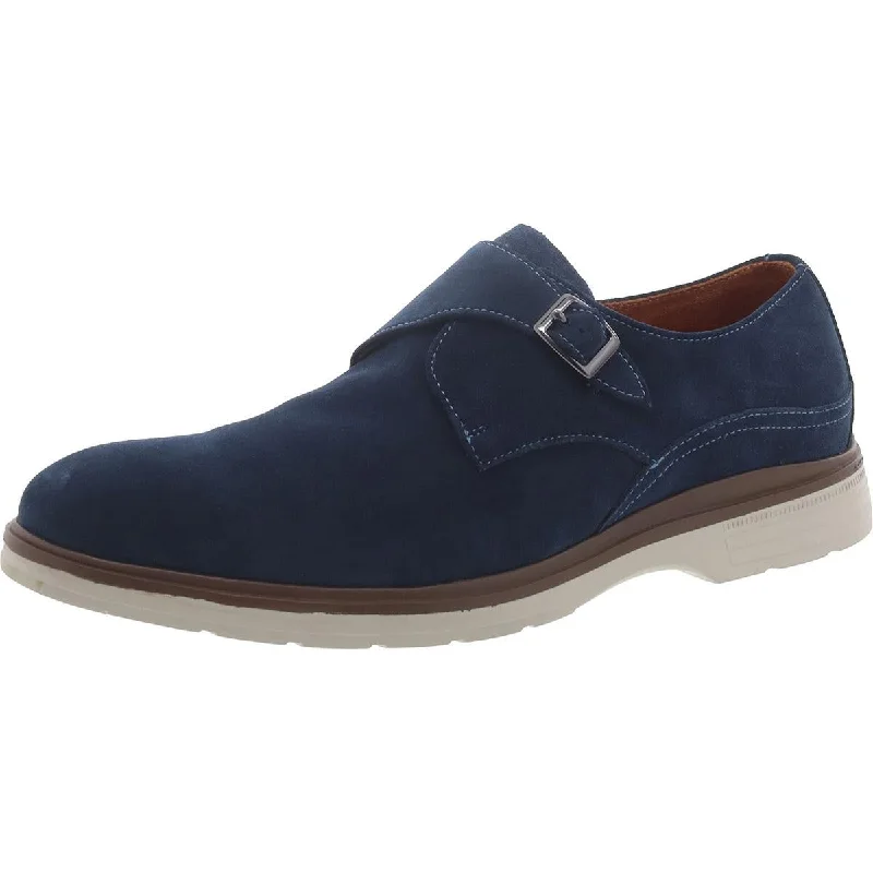 Stacy Adams Mens Taylen Suede Padded Insole Monk Shoes