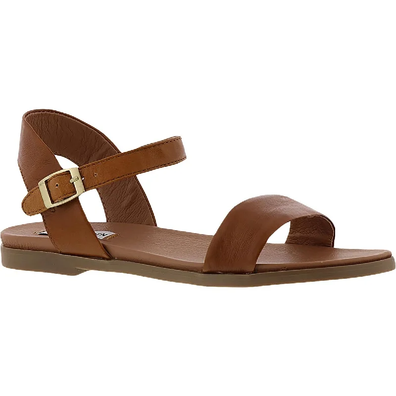 Steve Madden Womens Dina Leather Slingback Flat Sandals