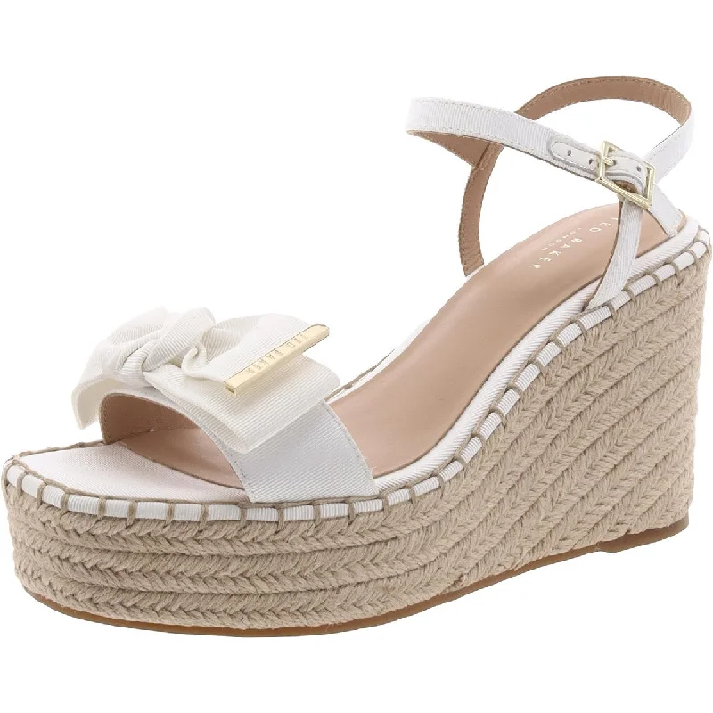 Ted Baker Womens Gia Ankle Strap Square Toe Wedge Sandals