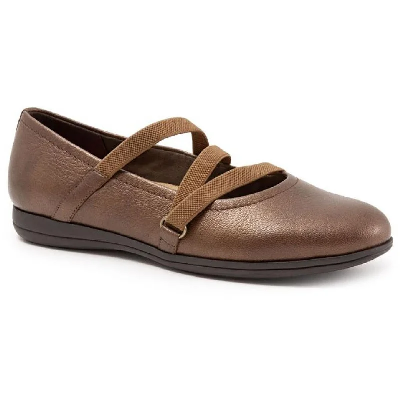 Trotters Womens Della Leather Slip On Flats