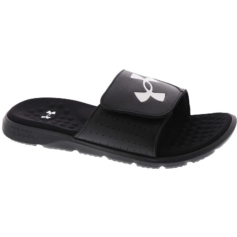 Under Armour Mens Ignite Pro Open Toe Slip-On Slide Sandals