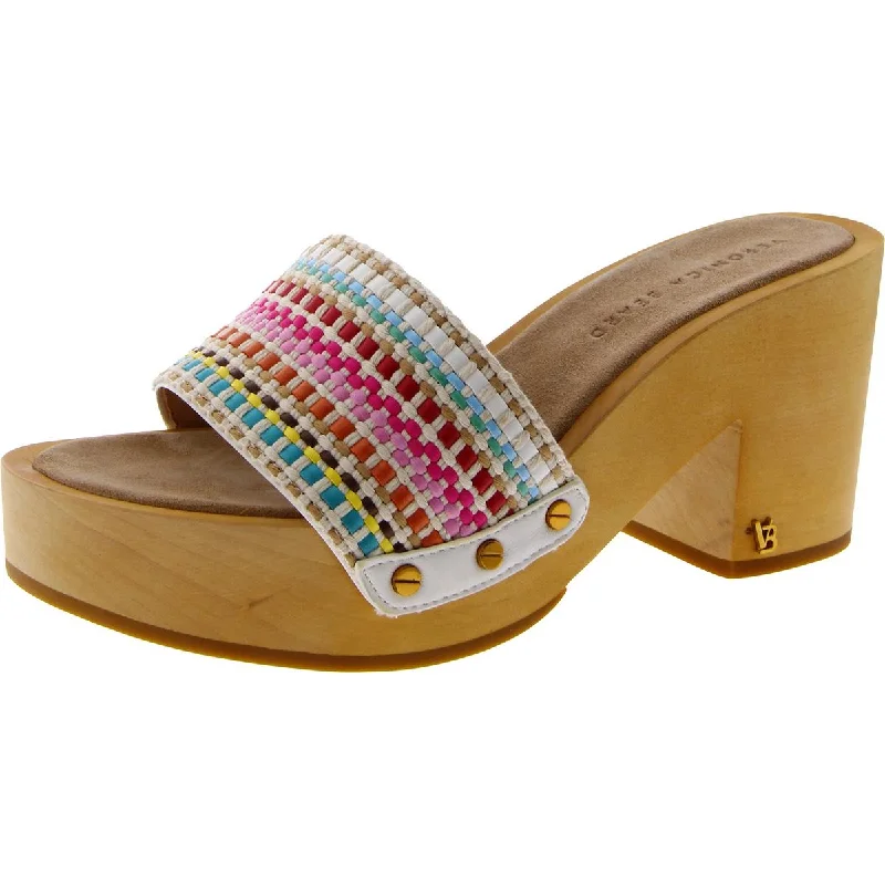 Veronica Beard Womens Hannalee Wov Woven Slip-On Mule Sandals