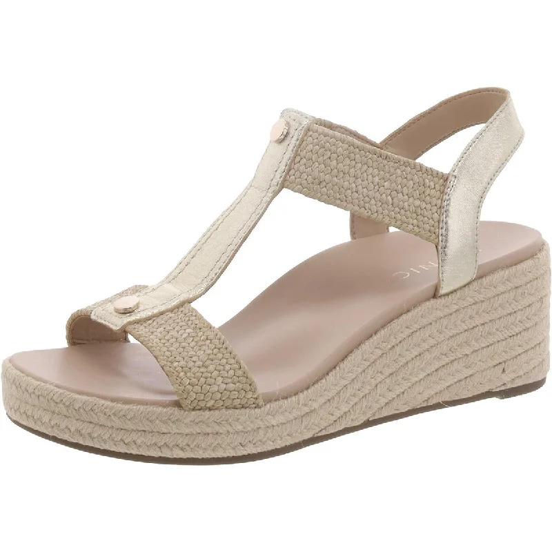 Vionic Womens Calera Leather Slingback Wedge Sandals