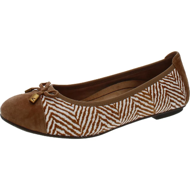 Vionic Womens Minna Calf Hair Ballet Flats