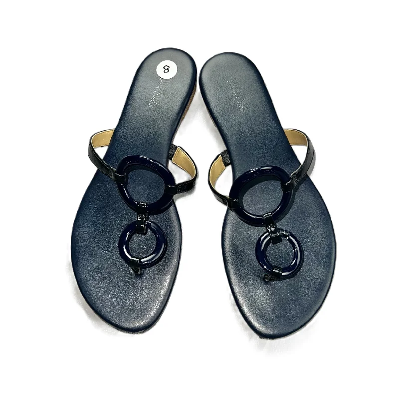 Navy Sandals Flip Flops By Michael By Michael Kors, Size: 6