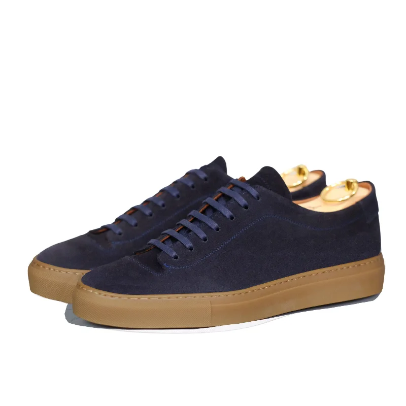 Olympia - MTO - Dark Sapphire Suede / Gum Sole