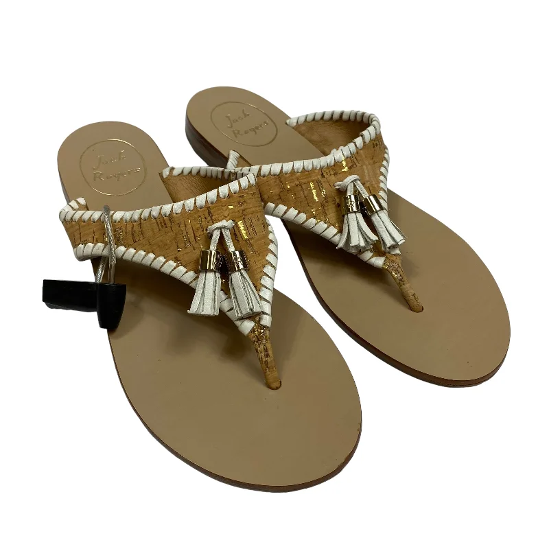 Tan Sandals Designer Jack Rogers, Size 6.5