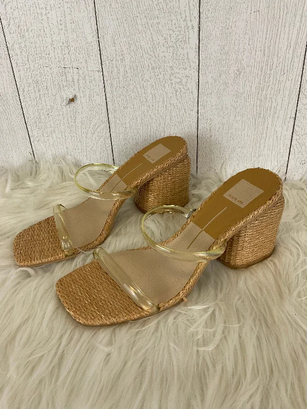 Tan Sandals Heels Block Dolce Vita, Size 9.5