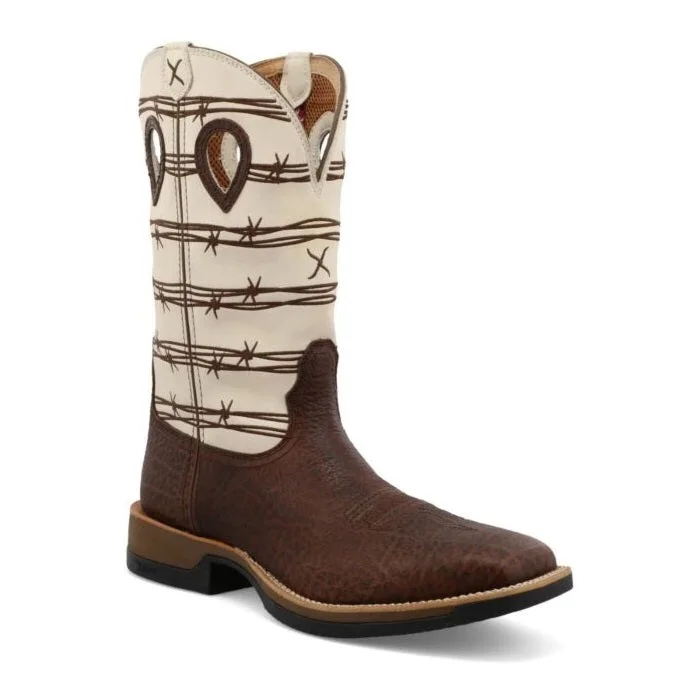 TWISTED X MEN'S TECH X BOOT- WHITE/BROWN #MXW0008