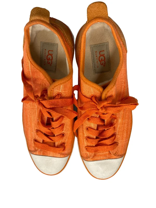 Shoes Sneakers By Ugg In Orange, Size: 8.5