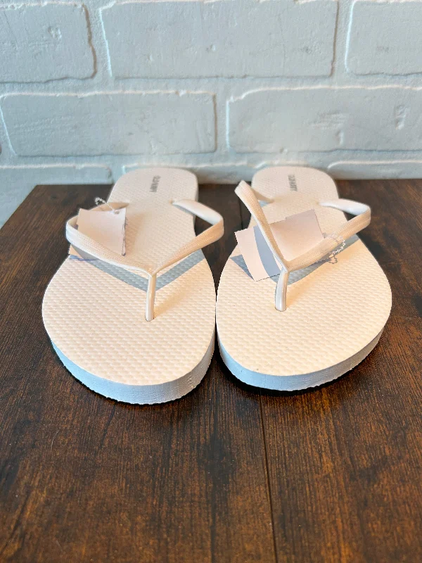 White Sandals Flip Flops H&m, Size 10